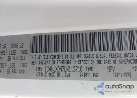 2020 Jeep Wrangler Unlimited Sport S 4X4 from USA, damaged, VIN 1C4HJXDN7LW113718